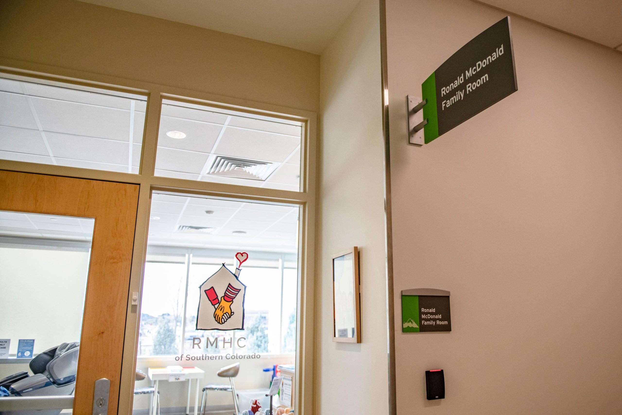 Family Room at Children’s Hospital Colorado, Golisano Children’s Hospital, Colorado Springs, Ronald McDonald House Southern Colorado